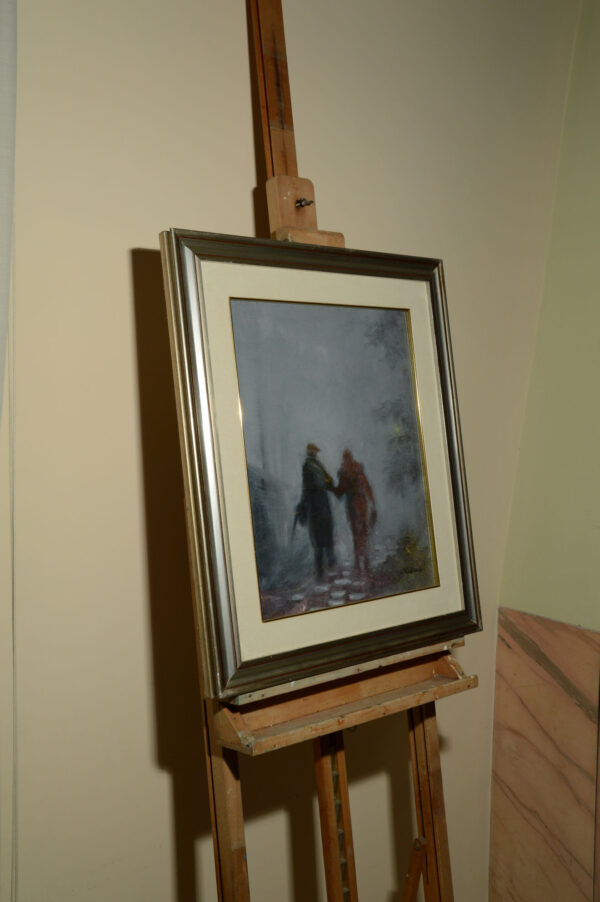 Oil painting on canvas "Seniors in the fog" - Image 3